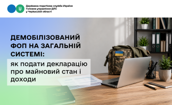 Демобілізований ФОП на загальній системі: як подати декларацію про майновий стан і доходи